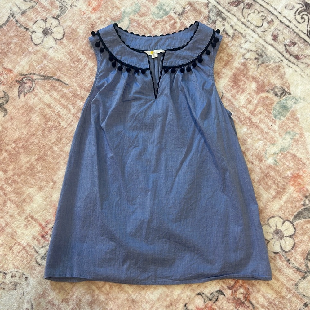 Boden women’s size 8 blue/denim sleeveless top